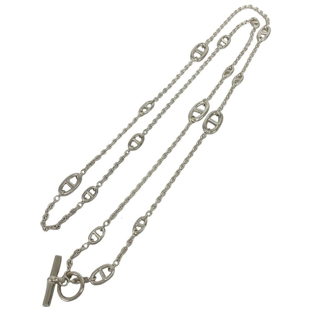 HERMES Silver Necklace